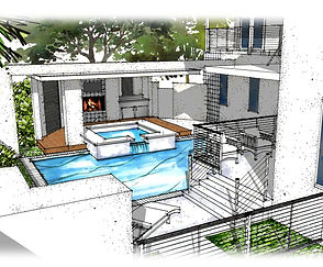 Pool Cabana Elevation Rendering
